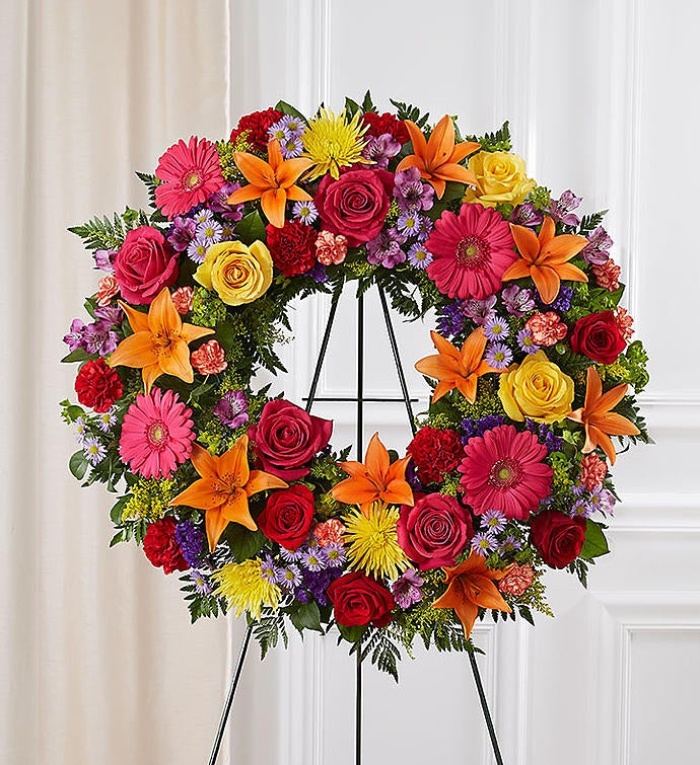 Serene Blessings&trade; Standing Wreath- Bright